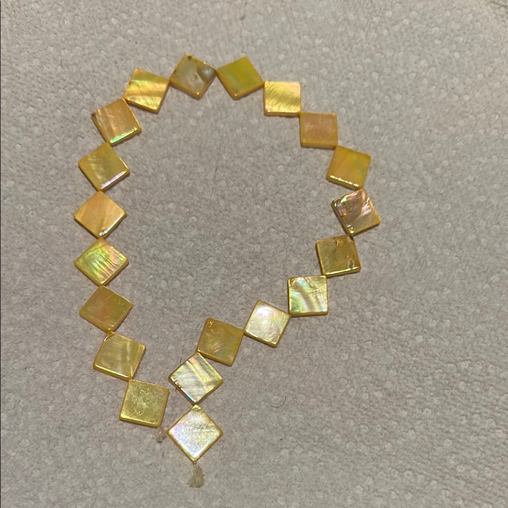 Mother of Pearl Iridescent Gold Necklace